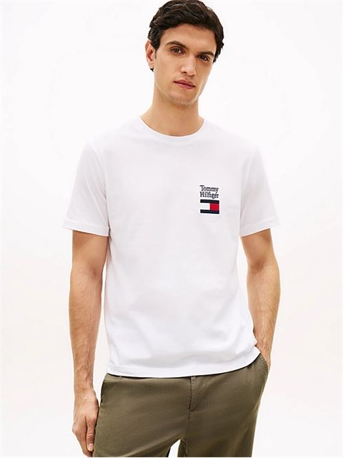 brand love text stack tee TOMMY HILFIGER | MW0MW42367YBR